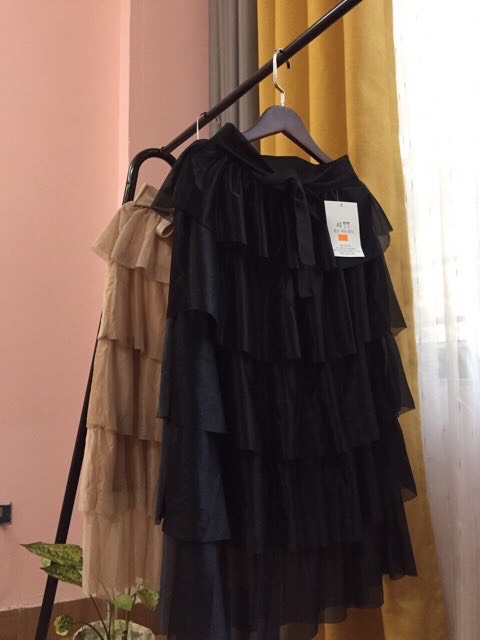 Chân váy tầng maxi buộc eo cực sang chảnh (hàng Quảng Châu)