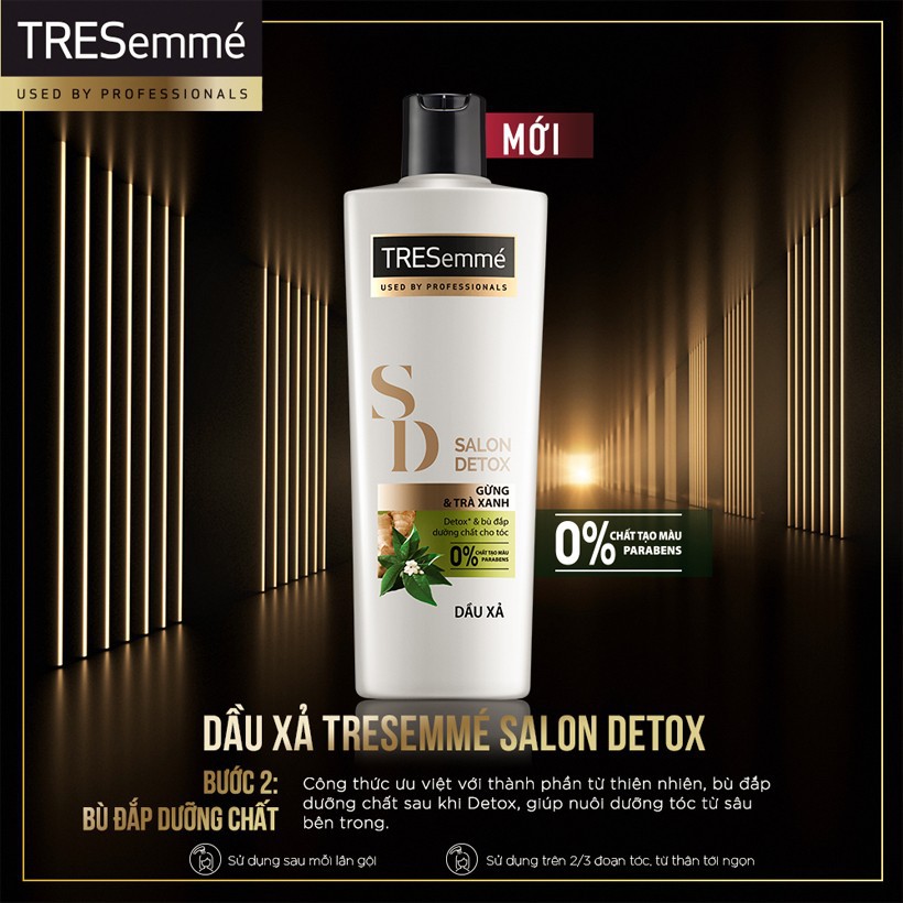 Dầu gội Tresemme Gừng và trà xanh (Xanh) 640g