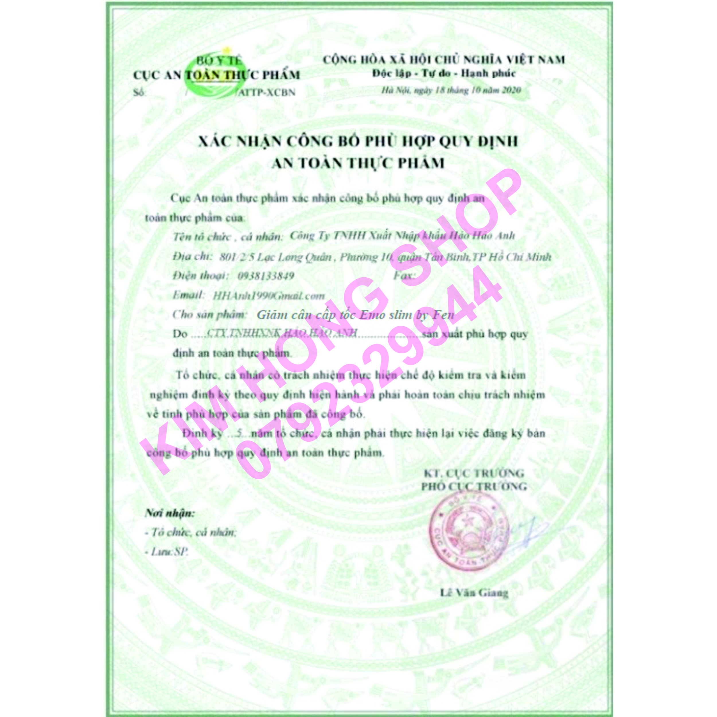 Giảm Cân Trái Cây Hòa Tan Emo Slim By Fen
