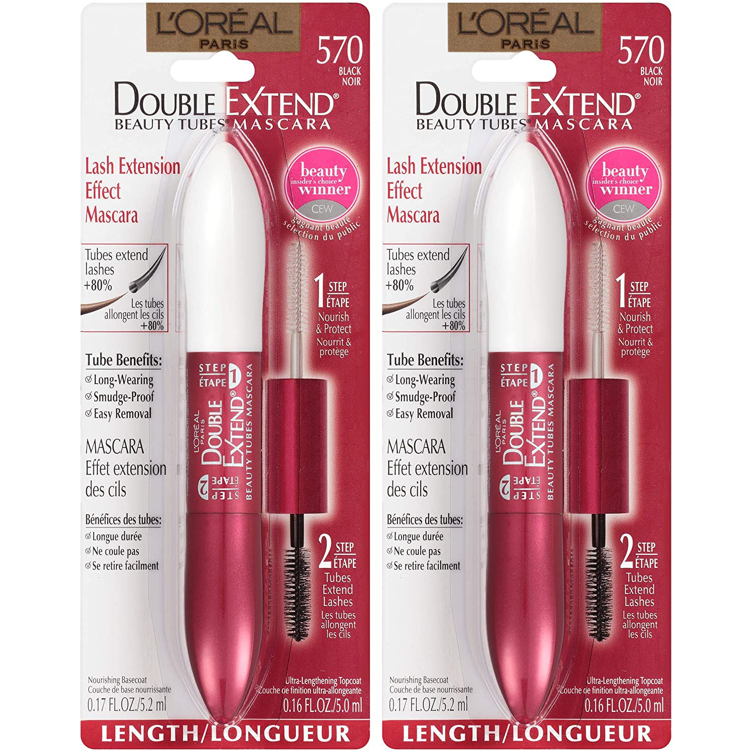 MASCARA 2 ĐẦU LOREAL DOUBLE EXTEND DƯỠNG MI GIÚP LÀM DÀI VÀ CONG MI (CÓ SẴN)