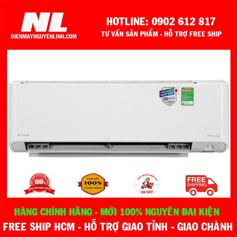 [HCM][Cao cấp 2021] Máy lạnh Daikin Inverter 1 HP FTKZ25VVMV
