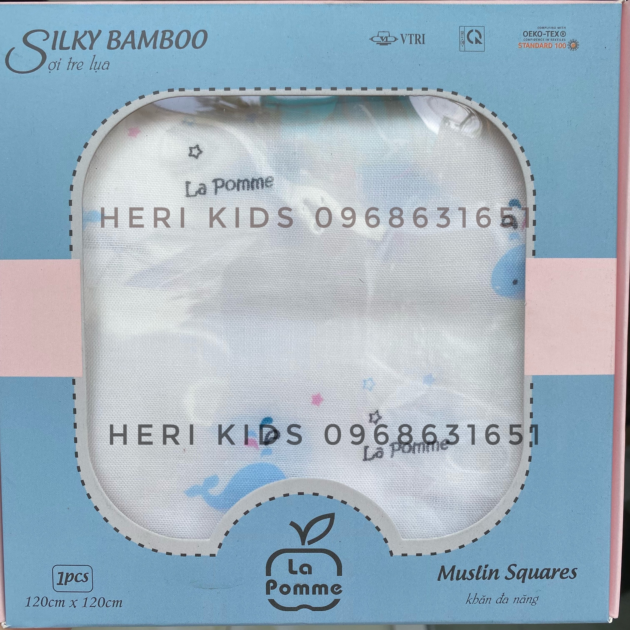 Khăn đa năng sợi tre lụa Lapomme cho bé