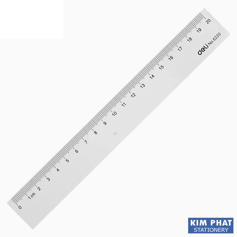 Thước kẻ nhựa 20cm Deli E6220