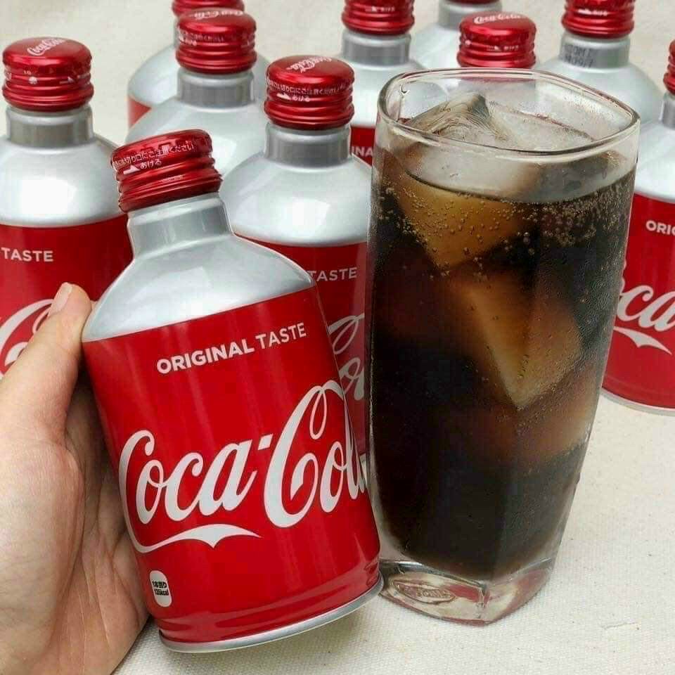 Coca Nhật Nhôm Lùn Nắp Vặn 300ml