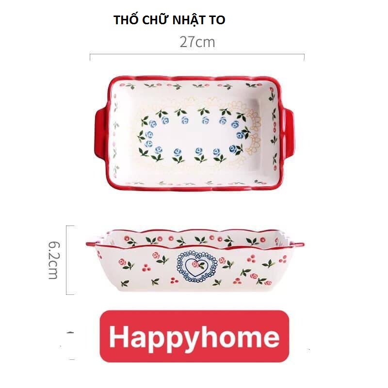 [Có sẵn] Bộ sưu tập đĩa họa tiết cherry đỏ