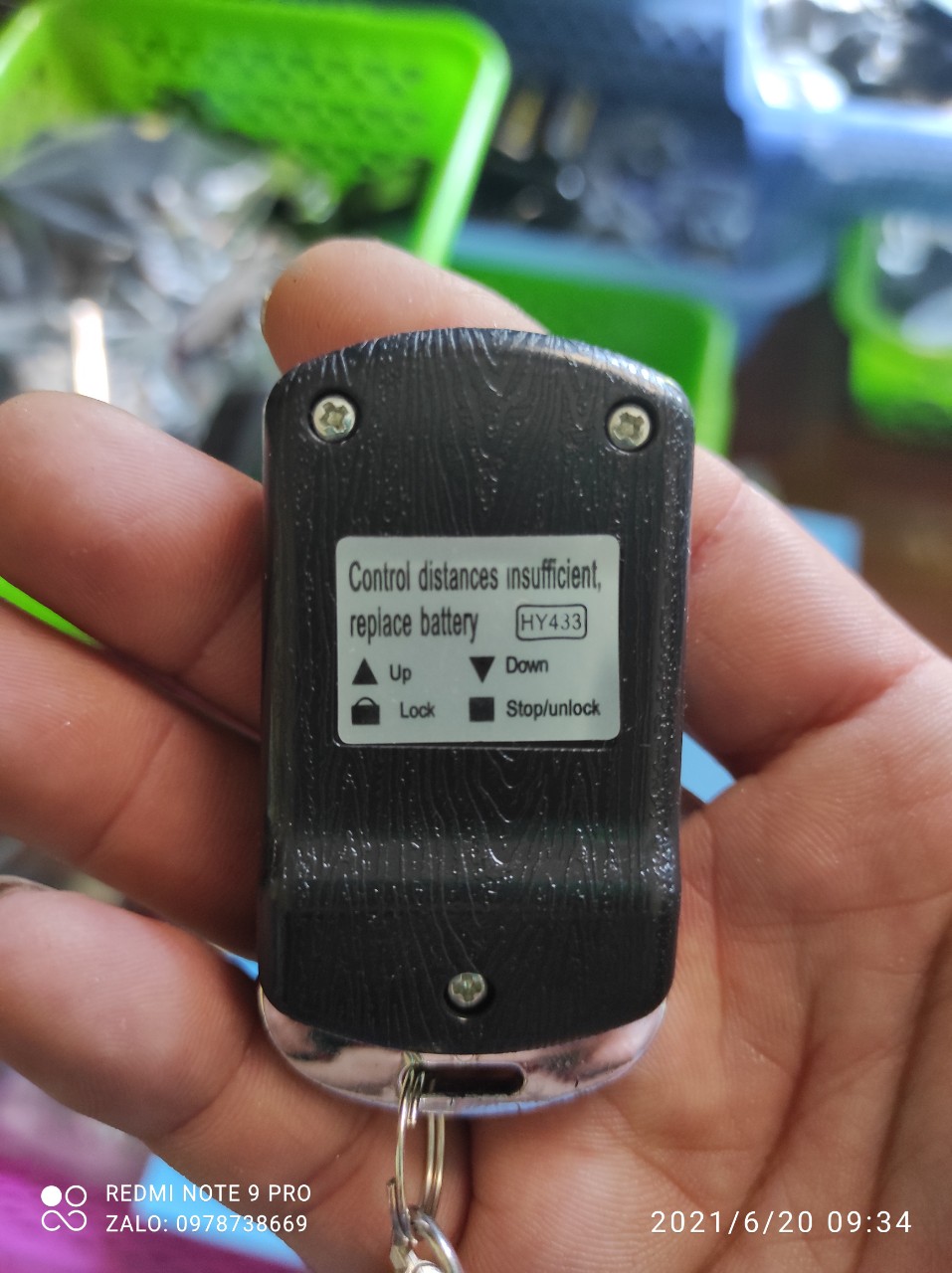 Remote cửa cuốn mã gạt 433 mhz inox siêu bền