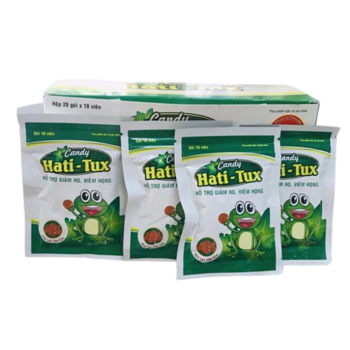 Combo 5 túi - Kẹo ngậm Hati-Tux (Kẹo Cay Con Ếch)