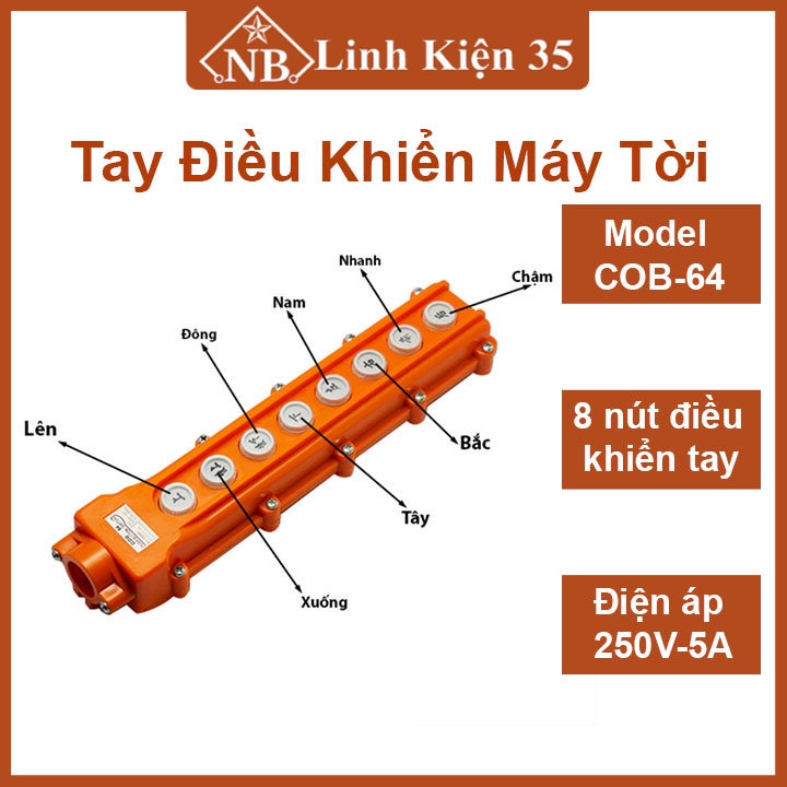 Tay điều khiển máy tời COB-64 phụ kiện điều khiển palang, cầu trục, thiết bị cơ khí