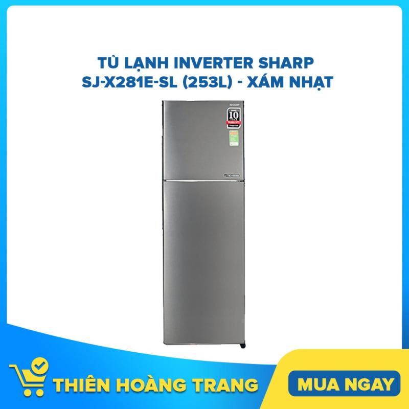 Tủ Lạnh Inverter Sharp SJ-X281E-SL (253L) - Xám Nhạt