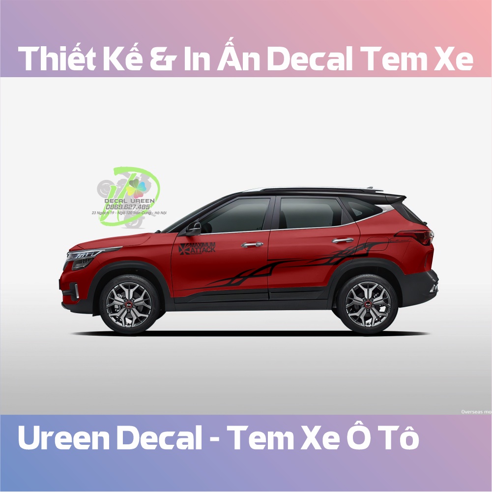 Decal Tem Xe SELTOS Mẫu 004