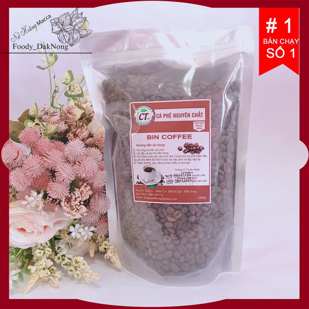 [Sỉ Cửa Hàng] Cà Phê Rang Mộc Robusta Chưa Xay Nguyên Hạt Rang Mộc