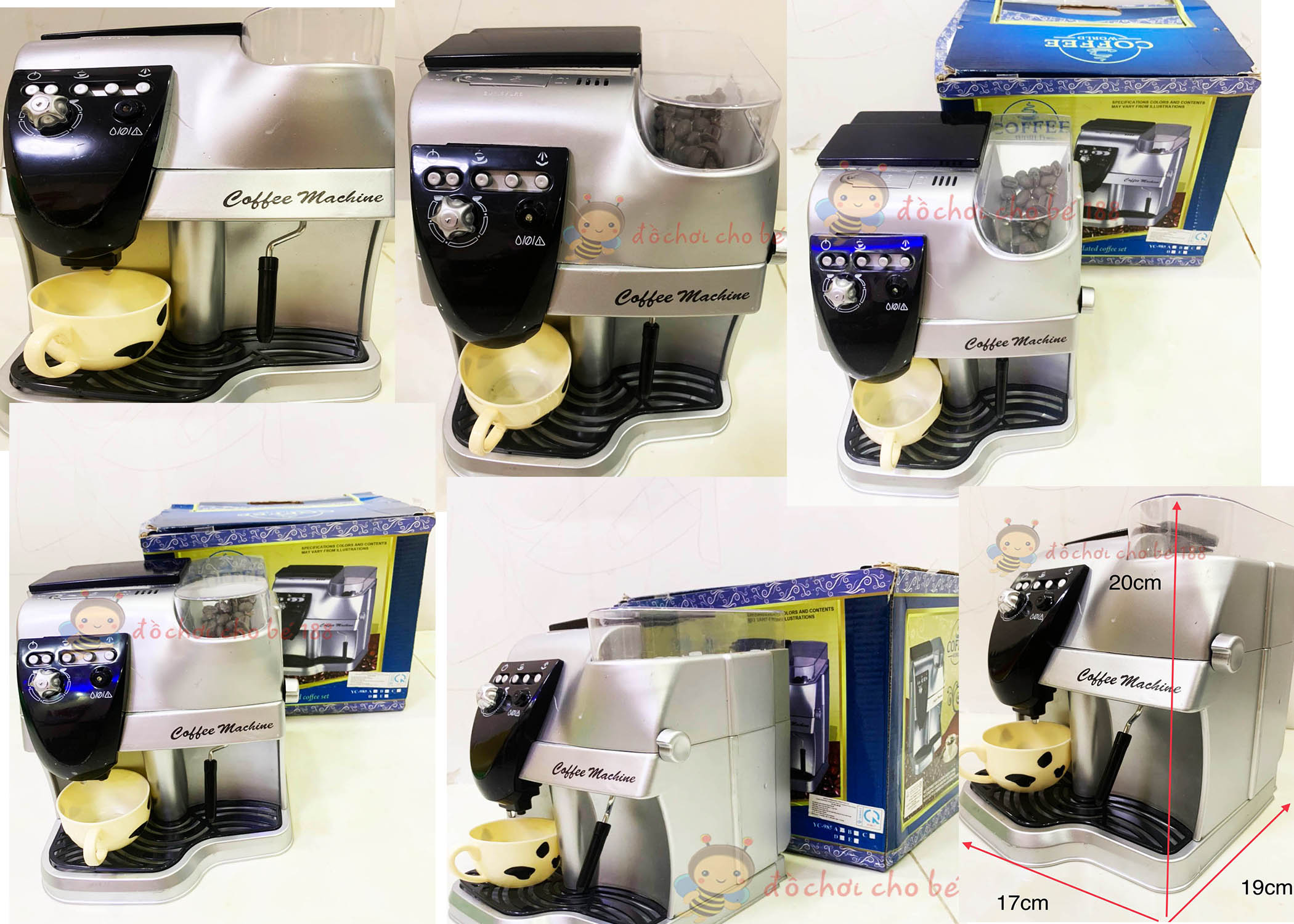 [HCM]Vỉ đồ chơi máy pha cà phê sử dụng pin
