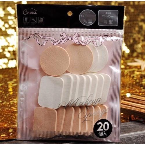 Combo túi bông phấn bông kem 20 miếng