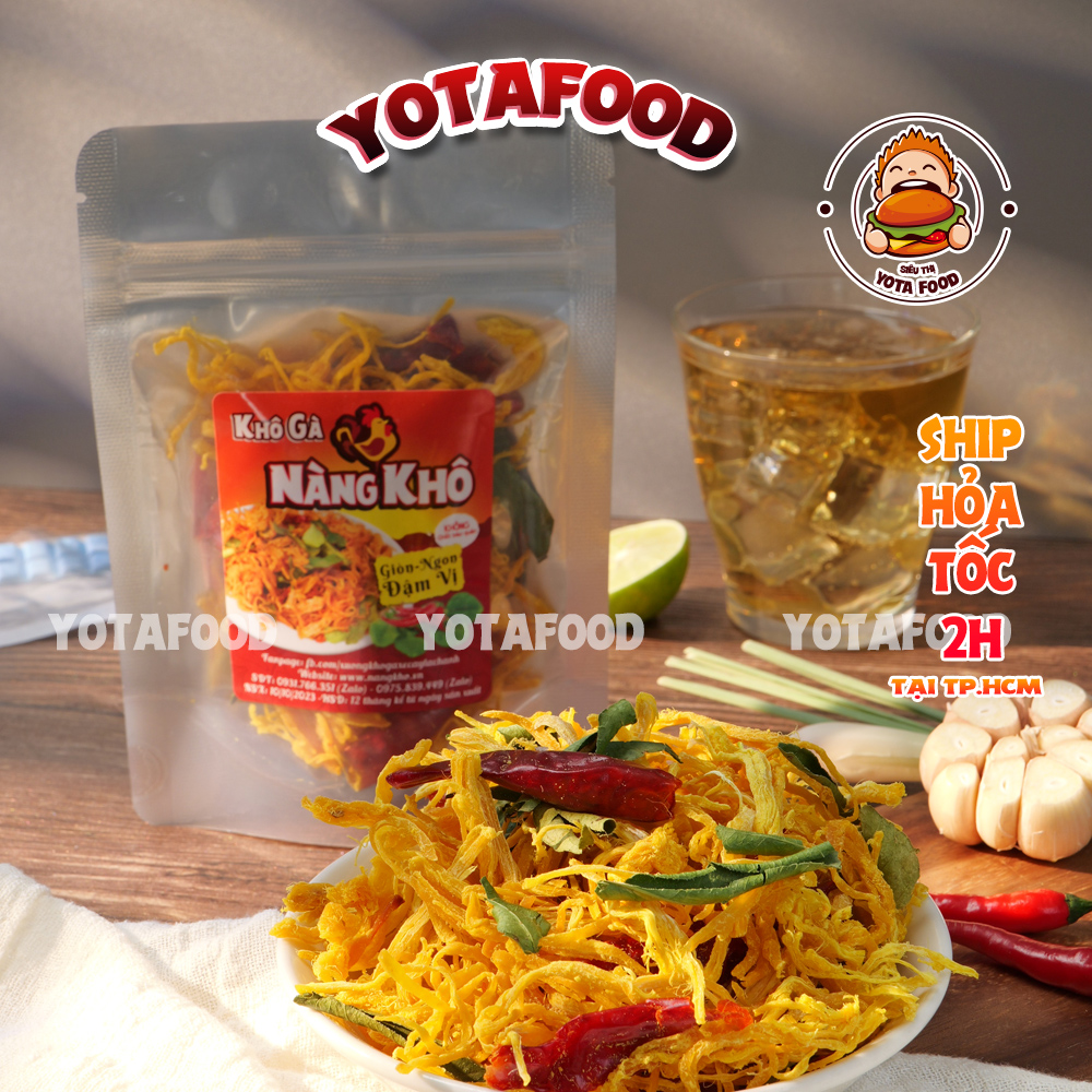 Khô Gà Lá Chanh YOTAFOOD siêu ngon loại 1  (100g) đẳng cấp- sạch sẽ - đảm bảo ATVSTP