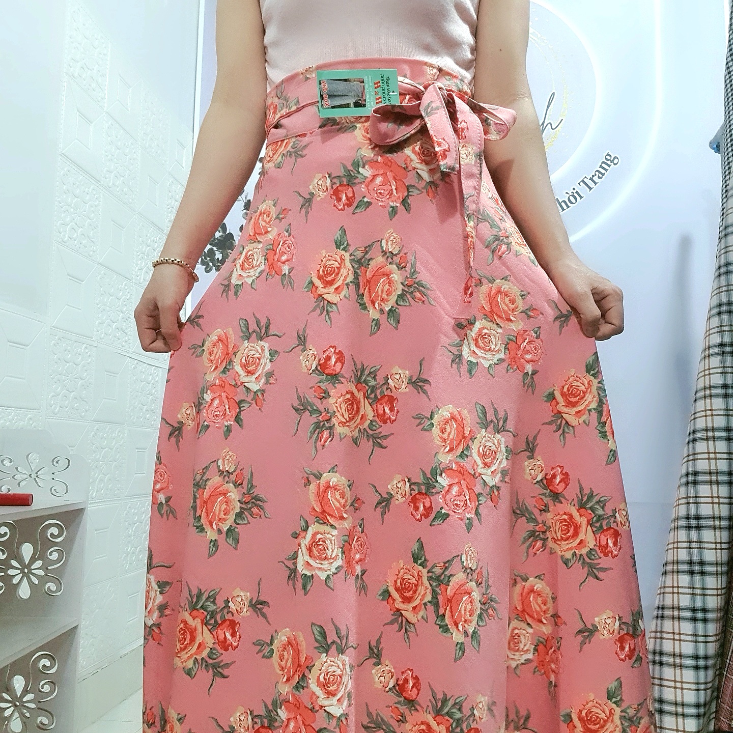Váy Chống Nắng Xòe hoa cột dây phom rộng freesize .Váy Chống Nắng Kim Anh