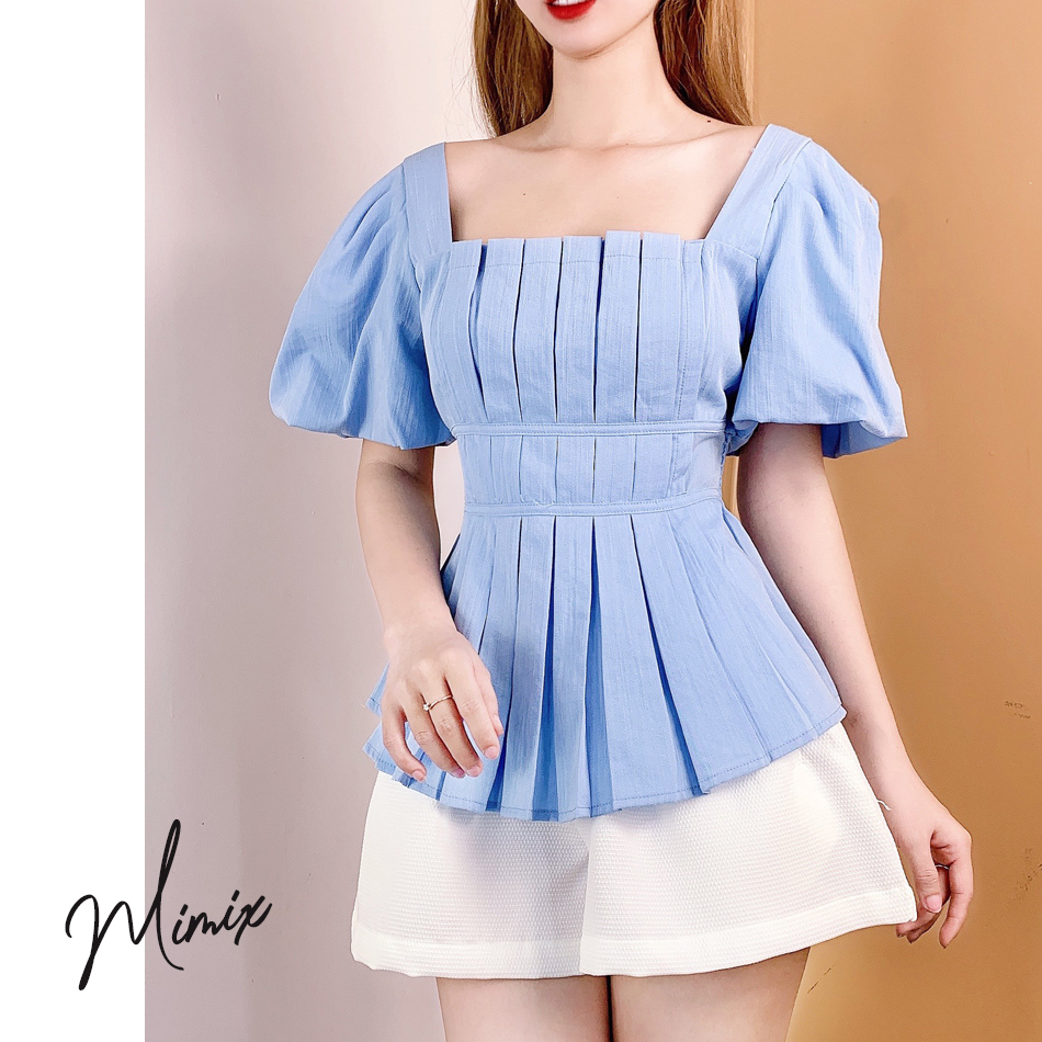 Áo peplum xếp ly ngực MIMIX CC0145