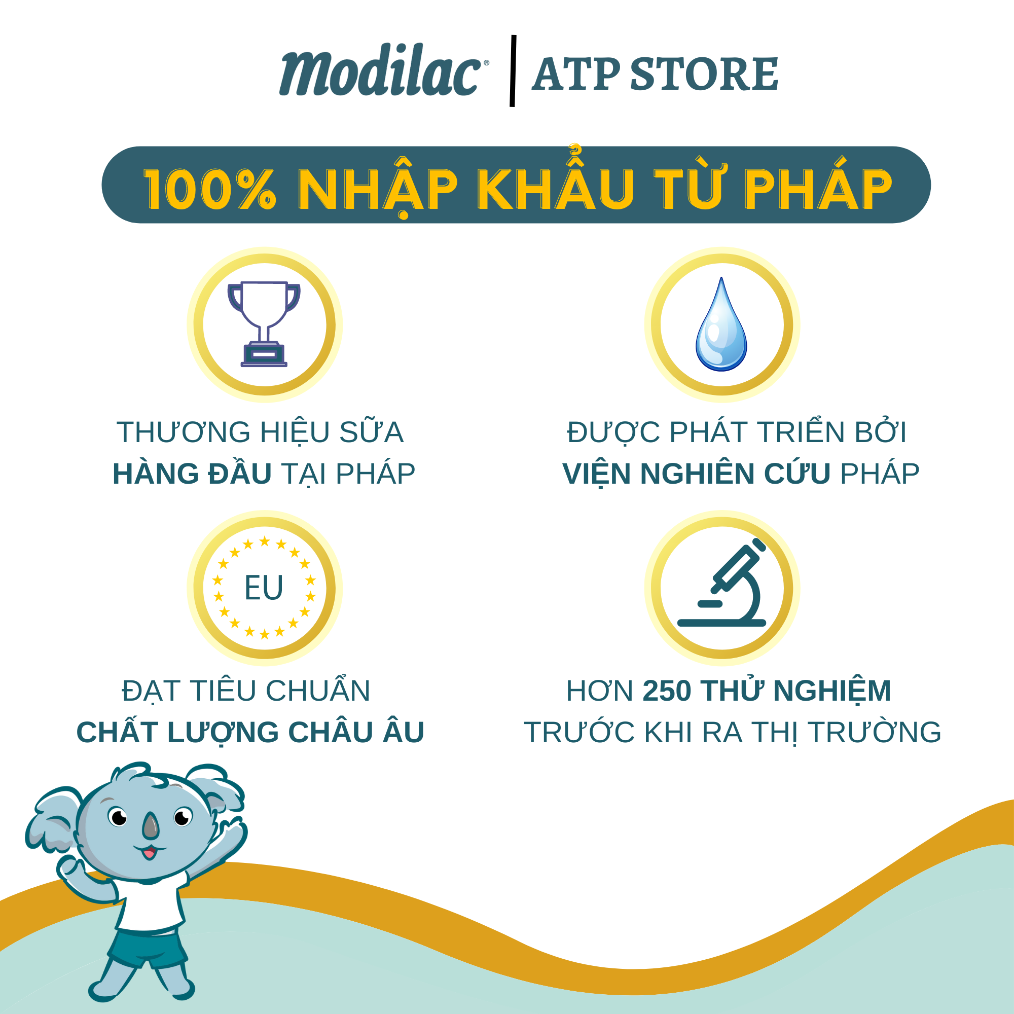 Combo 2 sản phẩm MODILAC DOUCÉA 2 và MODILAC DOUCÉA 3