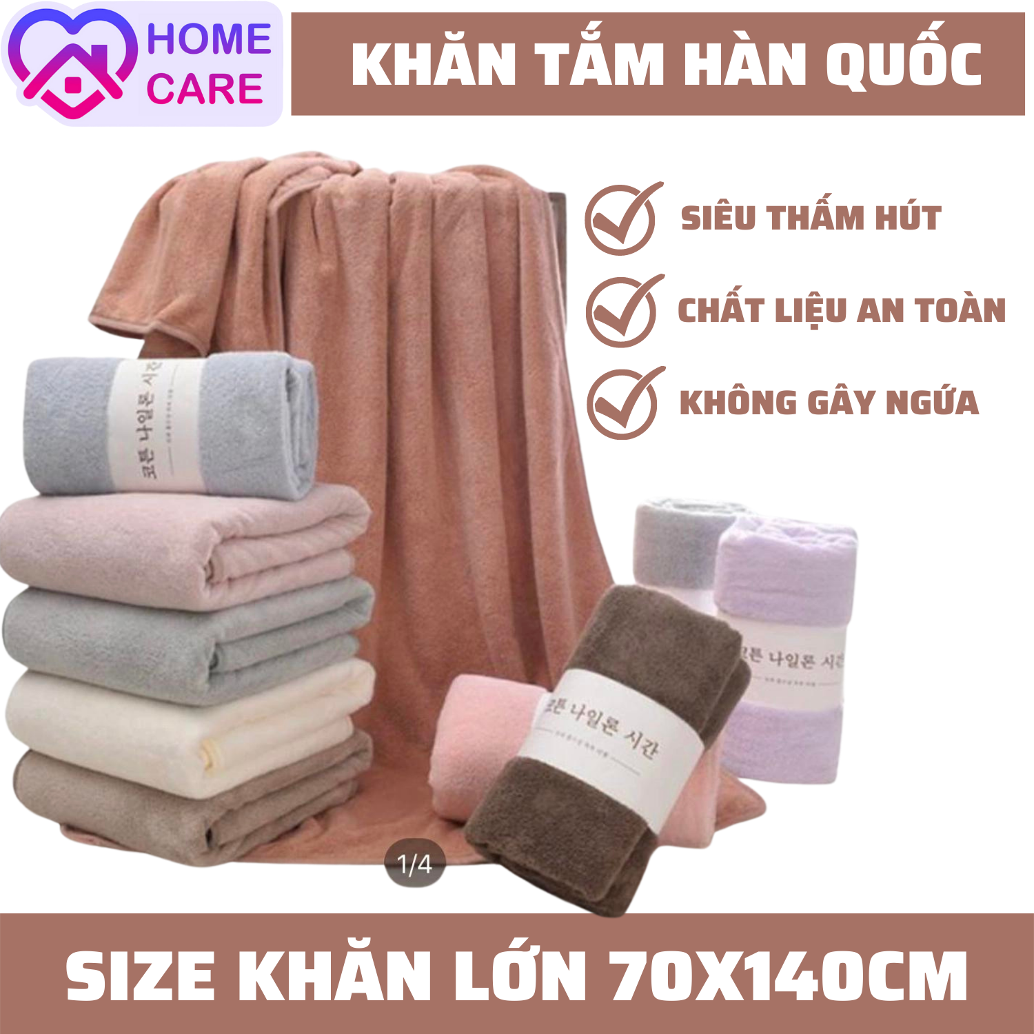 Khăn mặt Hàn Quốc Cao Cấp, Mềm Mại, An Toàn [ Hàng loại 1 ]