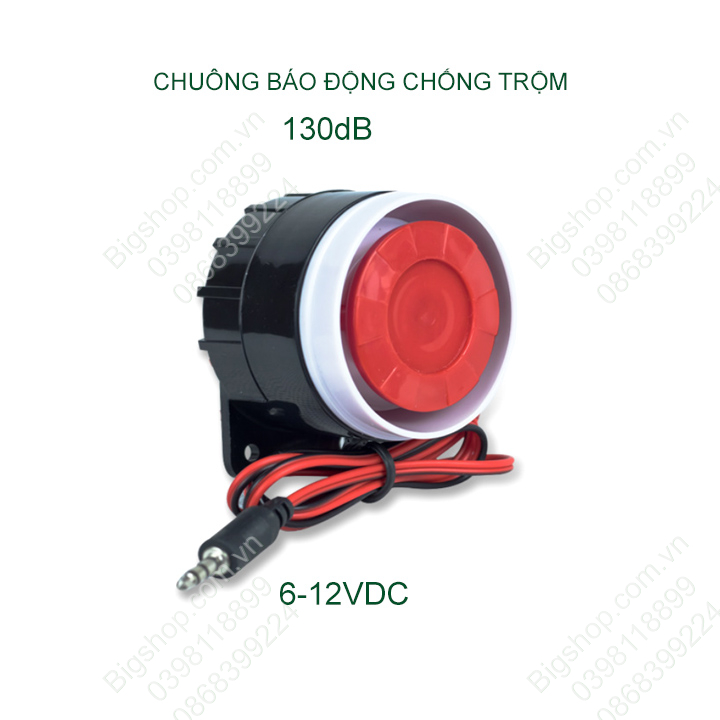 Còi hú báo động chống trộm 6V-12V âm thanh cực lớn lên tới 130dB