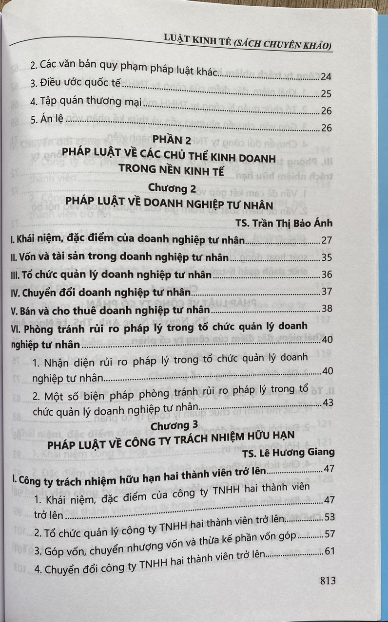 Luật Kinh Tế ( Sách Chuyên Khảo )