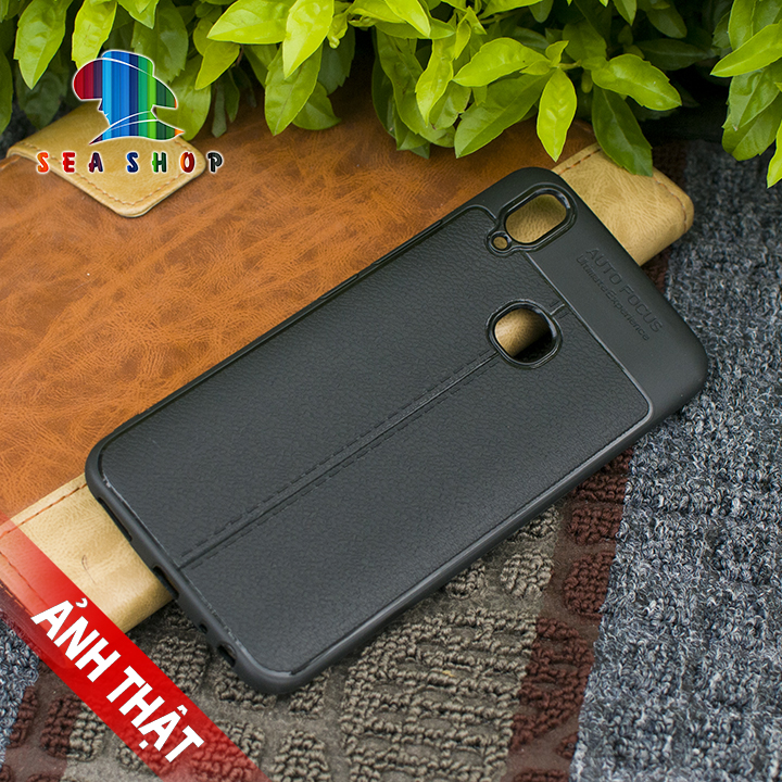 ỐP LƯNG Vivo V9, Y85, Y71, Y81, Y91, Y11, Y12, Y15, Y19, Y20, Y30 - Nhựa dẻo - vân da (A) - Có kèm theo kính Cường lực tương ứng
