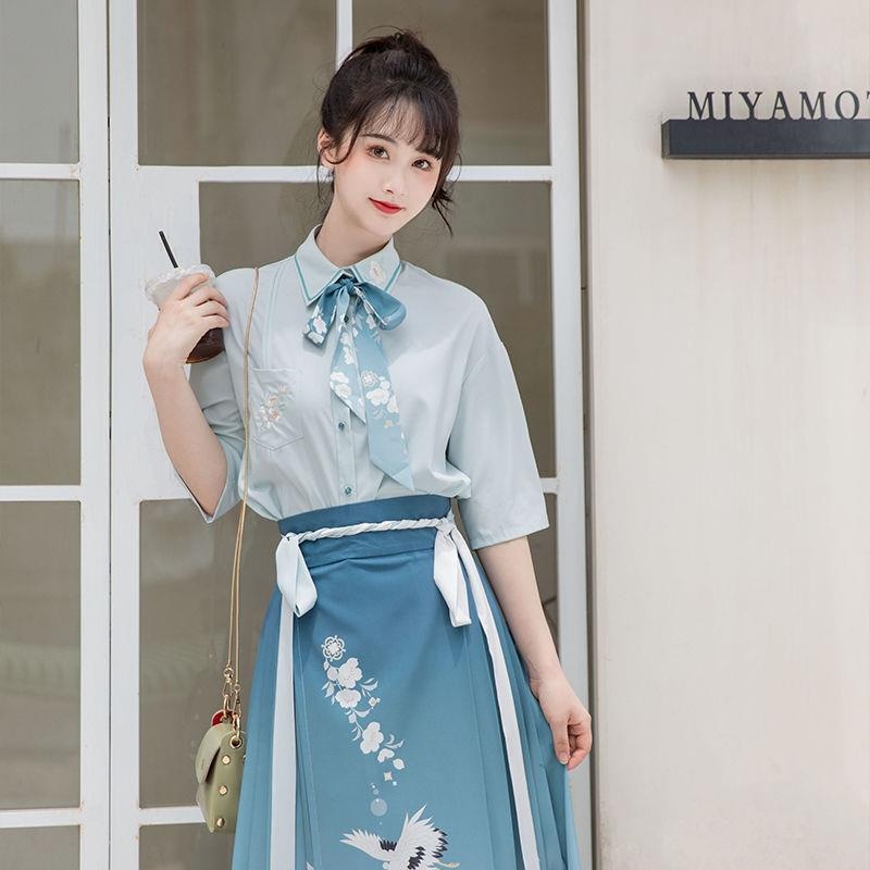 ✜▫ Bộ Hán Phục Cách Tân Màu gradient Thời Trang Mùa Hè Cho Nữ