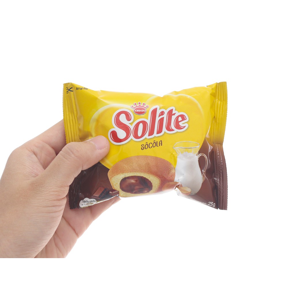 BÁNH BÔNG LAN SOCOLA SOLITE (HỘP 12 cái TẶNG 2 cái)
