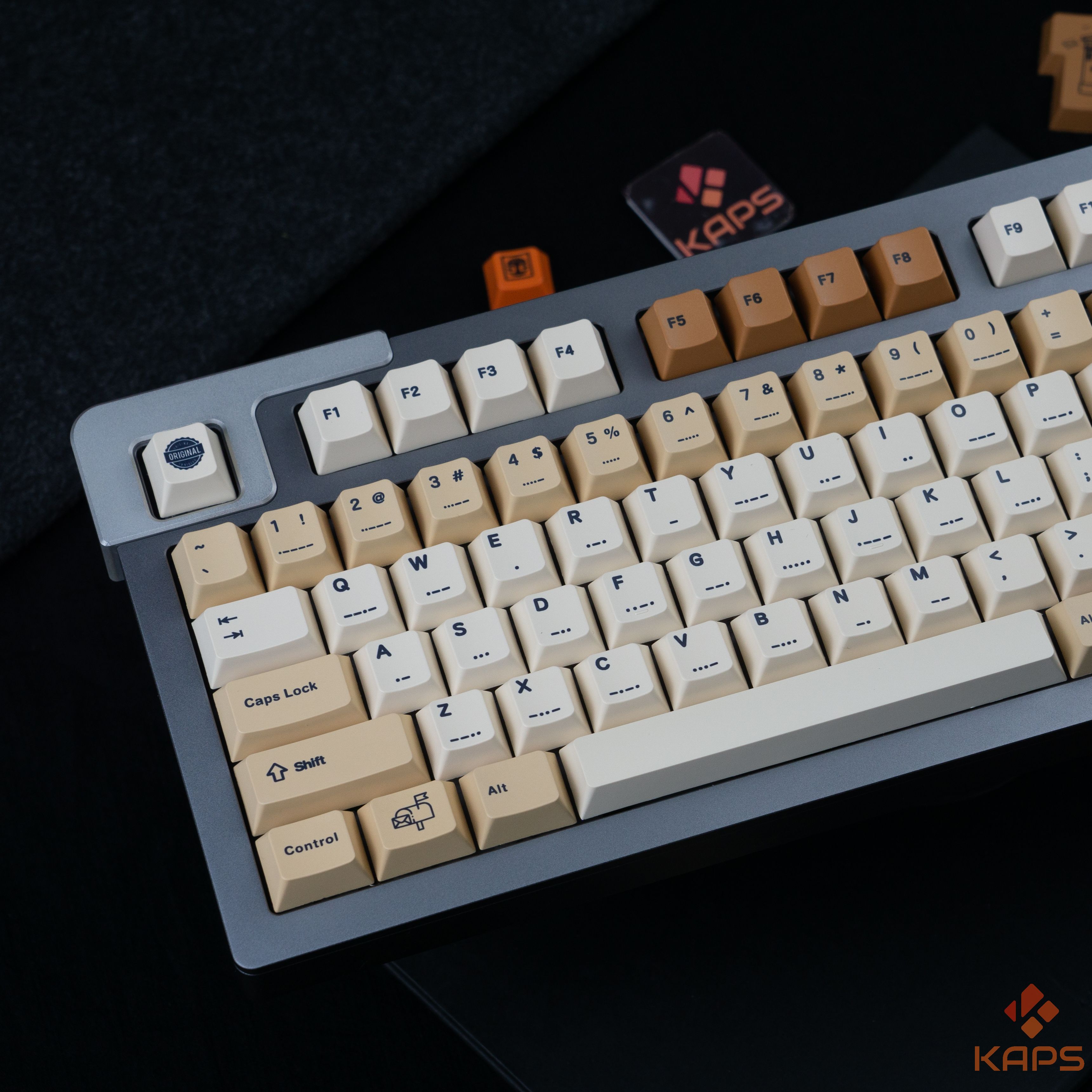 Keycap Retro Stamp nhựa PBT profile Cherry in dyesub 143 nút cho bàn phím cơ layout 108/104/98/87/84/75/68/64/61