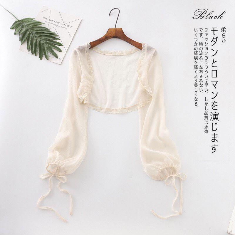Áo khoác voan lửng hàng đẹp 1113B1