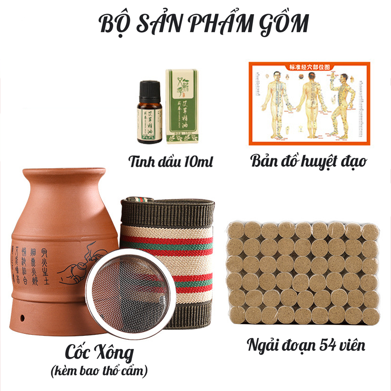 Cốc Phù Dương Xông Hơ Ngải Cứu Hàn Ẩm Massage, Giác Hơi, Cạo Gió, Chải Thông Kinh Lạc