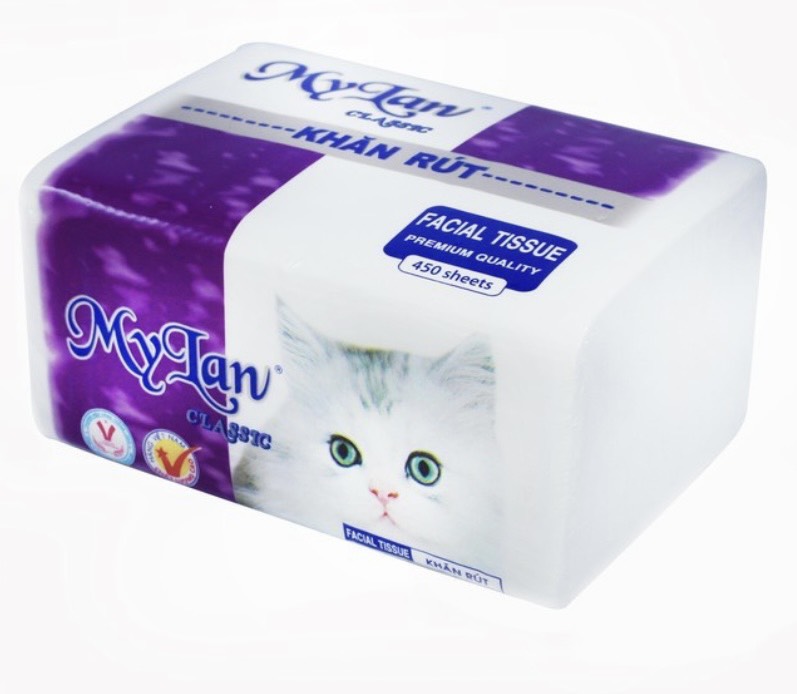 giấy rút con mèo MyLan bịch 8 gói(465 tờ/3 lớp)