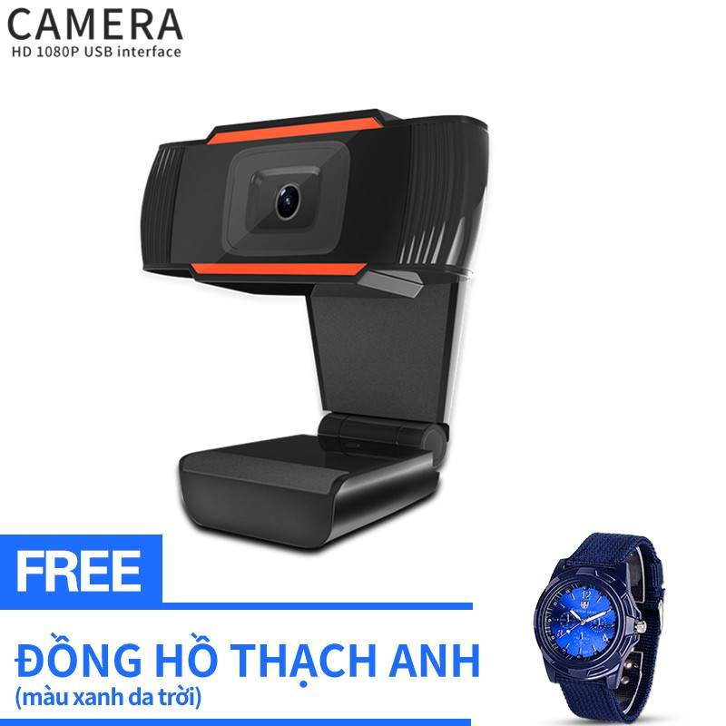 【Miễn phí Đồng hồ thạch anh】Webcam USB 2.0 480P Camera Web Cam 1080P độ cho máy tính xách tay PC