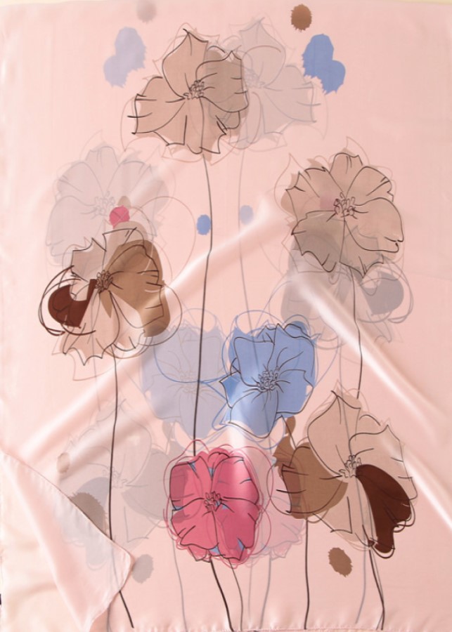 Khăn choàng lụa thời trang cao cấp DS104 - Size 90cm X 180cm