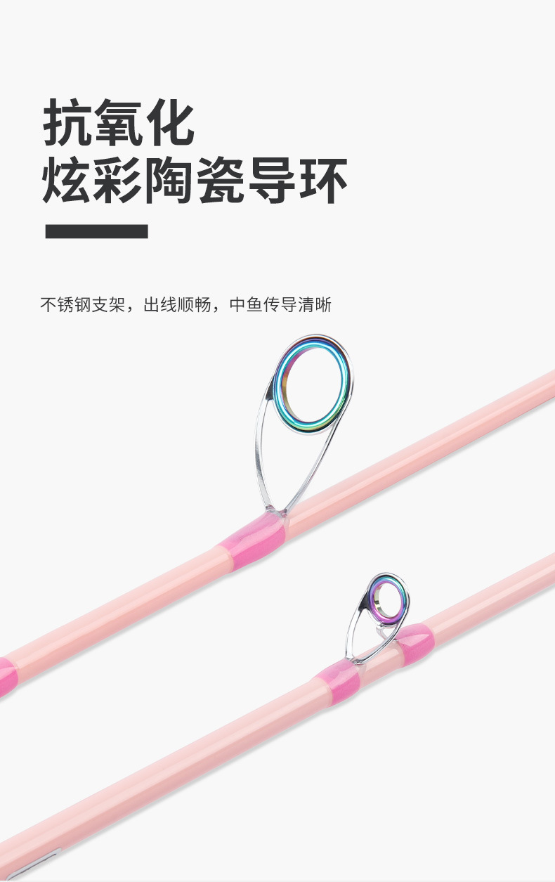 Combo câu Lure cần + máy màu hồng