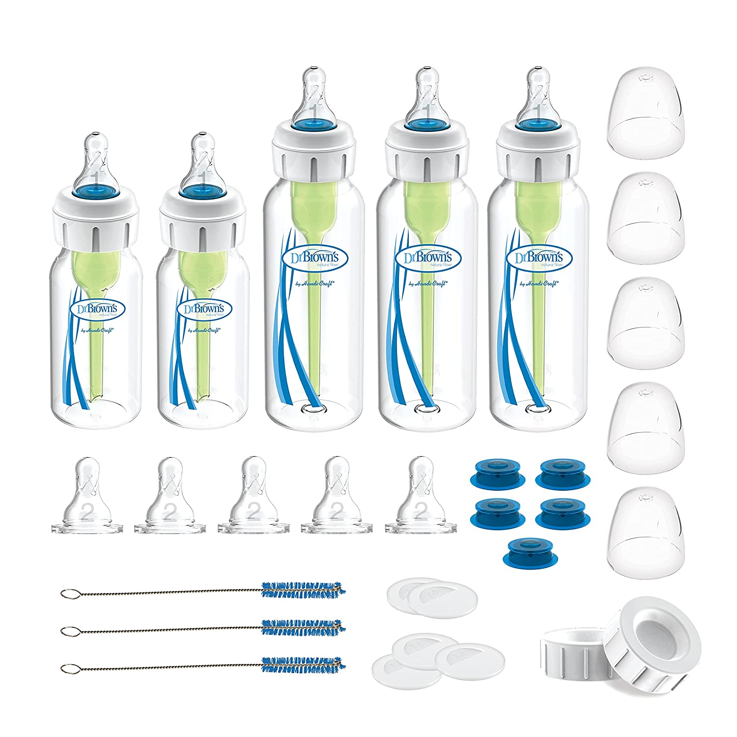 [HCM]Set 5 bình sữa Dr Brown options cổ hẹp 120ml 250ml có van đặc biệt