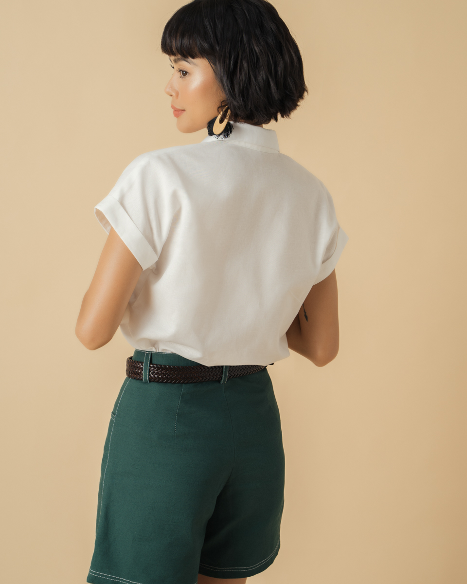 Áo Sơ Mi Linen Trắng Becoming Discover SMW429-T