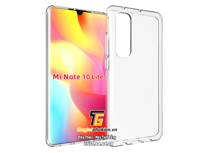 Ốp lưng Xiaomi Mi Note 10 Lite  silicon dẻo trong suốt