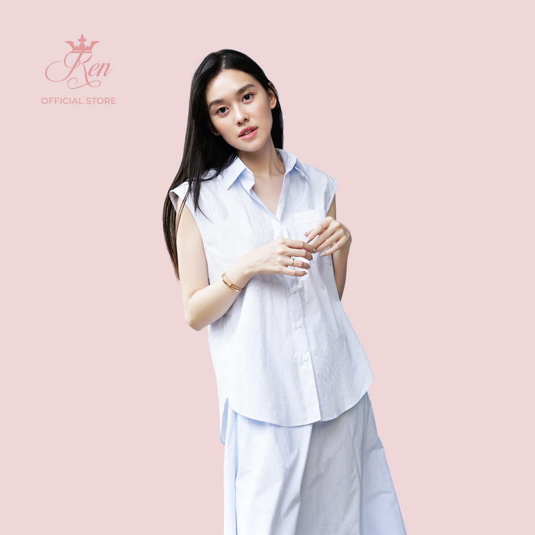 REN BY TEE - Chân Váy Xòe Sọc