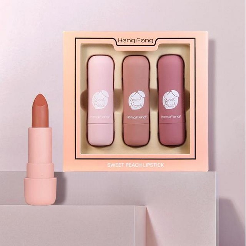 Set 3 Cây Son Sáp Hengfang Sweet Peach