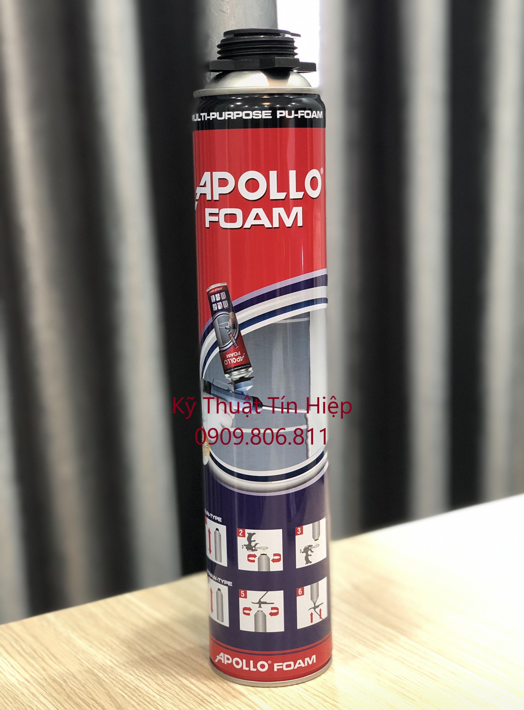 Keo bọt nở Foam Apollo 750ml (dùng vòi và dùng súng bắn keo bọt nở)