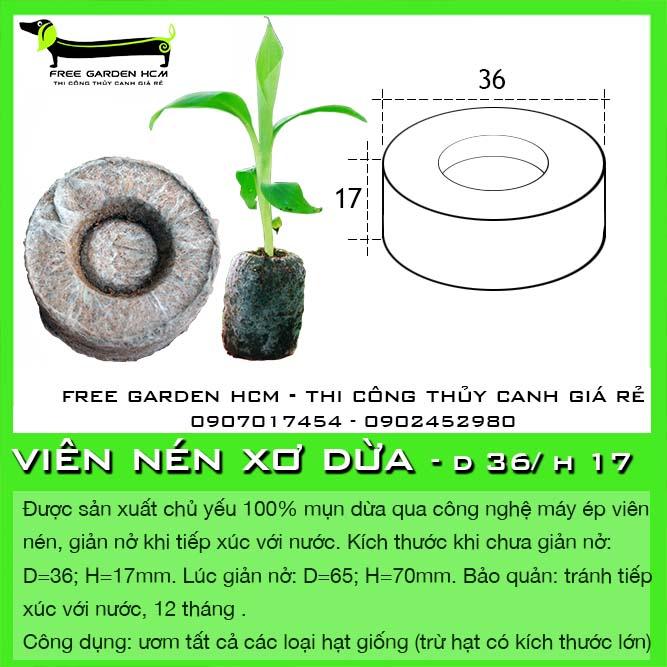 Combo 100 viên nén xơ dừa ươm hạt/cây trồng