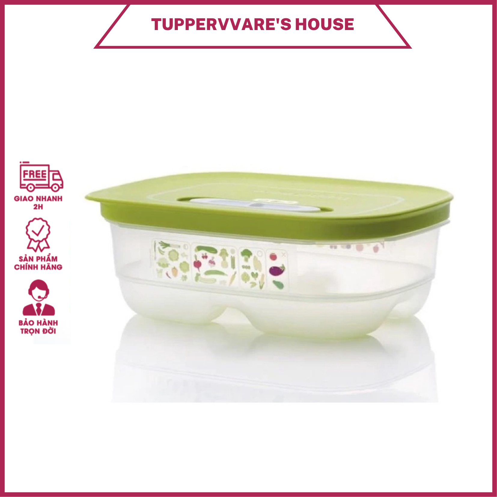 Hộp trữ mát có nút hô hấp Tupperware Ventsmart 800ml