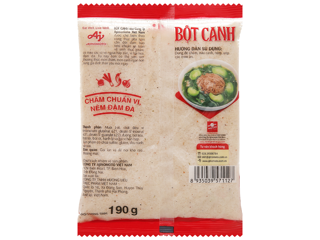 Bột canh Ajinomoto gói 190g