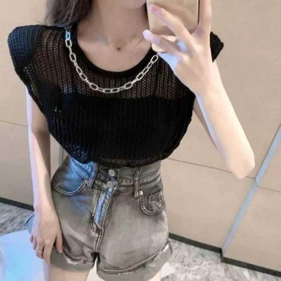 Áo lưới sát nách cánh dơi thời trang
