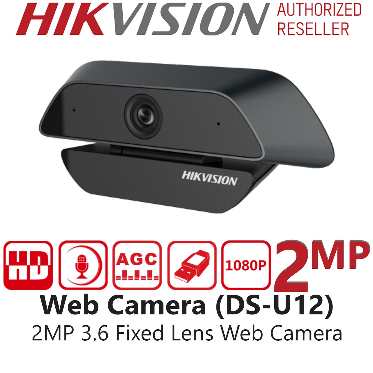 Webcam hikvision ds-u12 độ phân giải 1920×1080 full hd siêu nét - hàng chính hãng