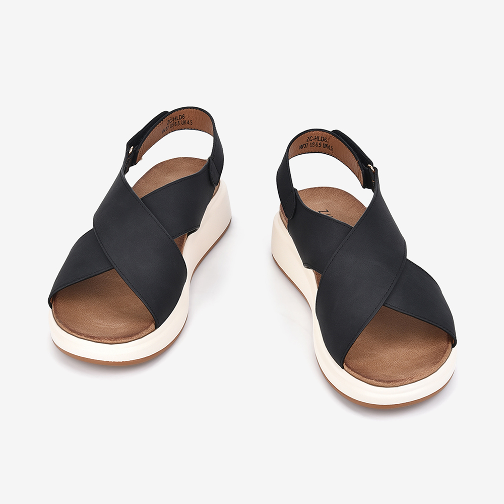 Giày Sandal Nữ Zucia Đế Bằng Quai Đôi Đan Chéo - SHLD6