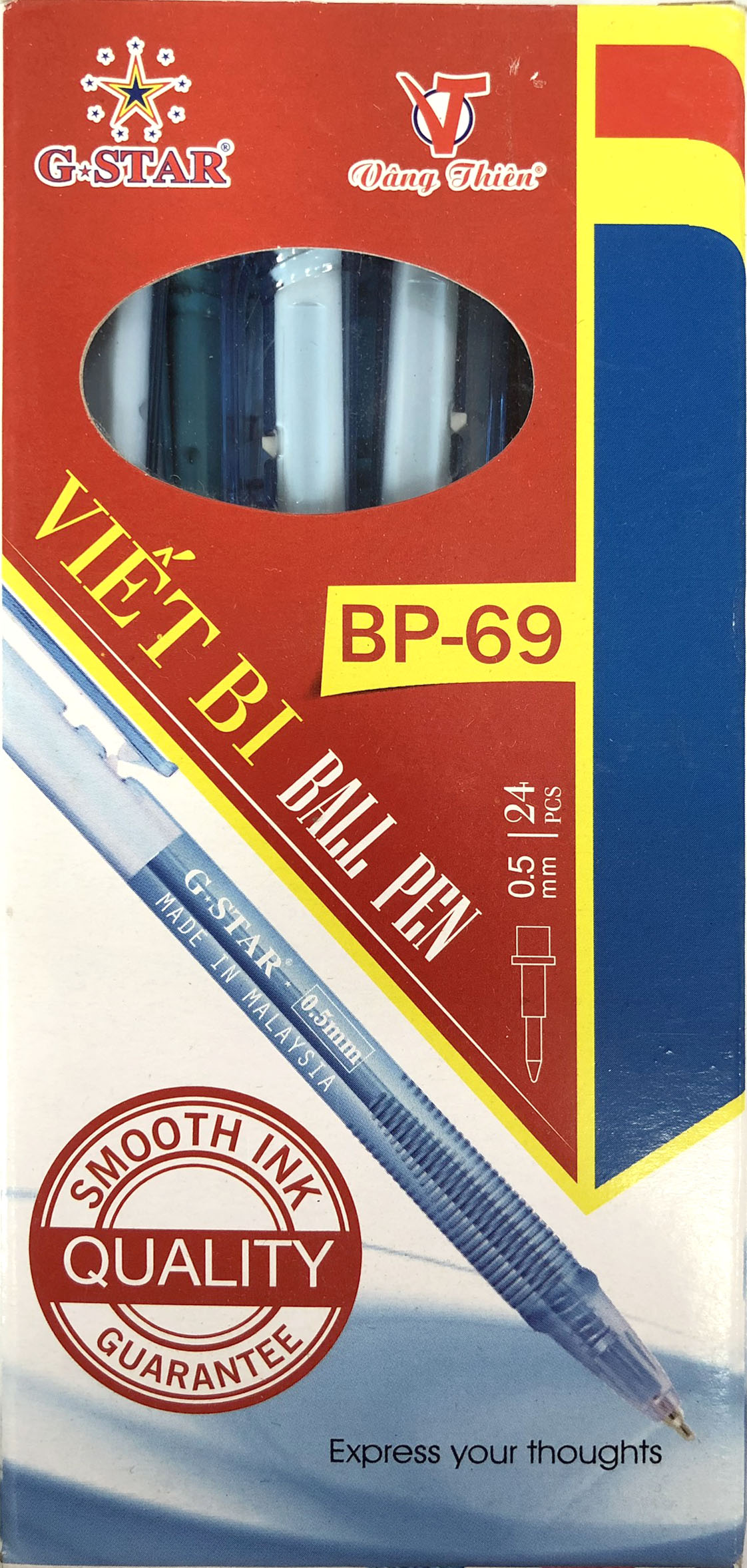 bút bi bấm BP -69 - malaysia đầu bi 0.5