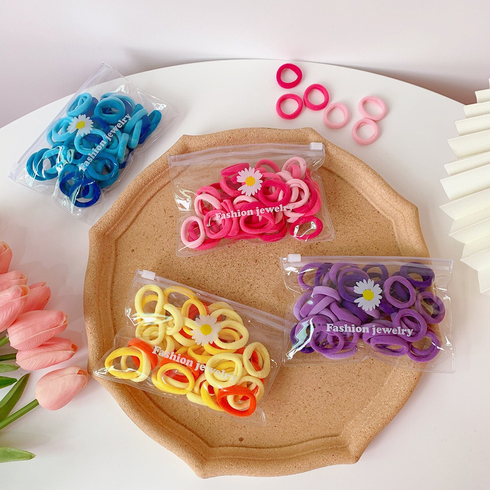 Set Dây Thun Cột Tóc Đầy Màu Sắc Cho Bé