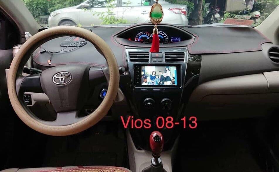 Thảm taplo da vân carbon toyota vios 2008-2013