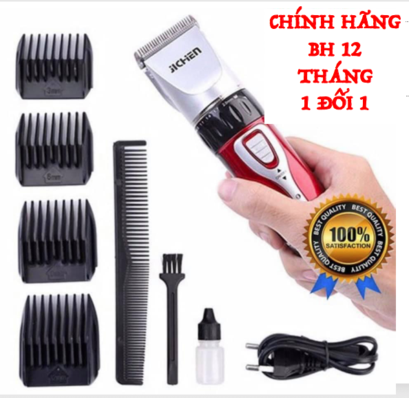 Tông đơ cắt tóc gia đình jichen tặng kéo cắt tóc